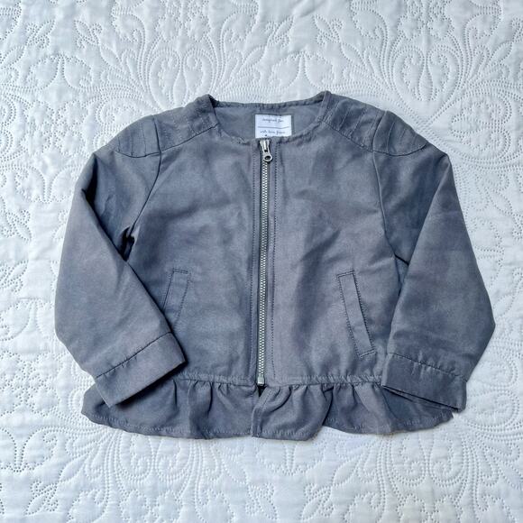 Gymboree Peplum Suede Jacket Size 2T - Picture 2 of 5